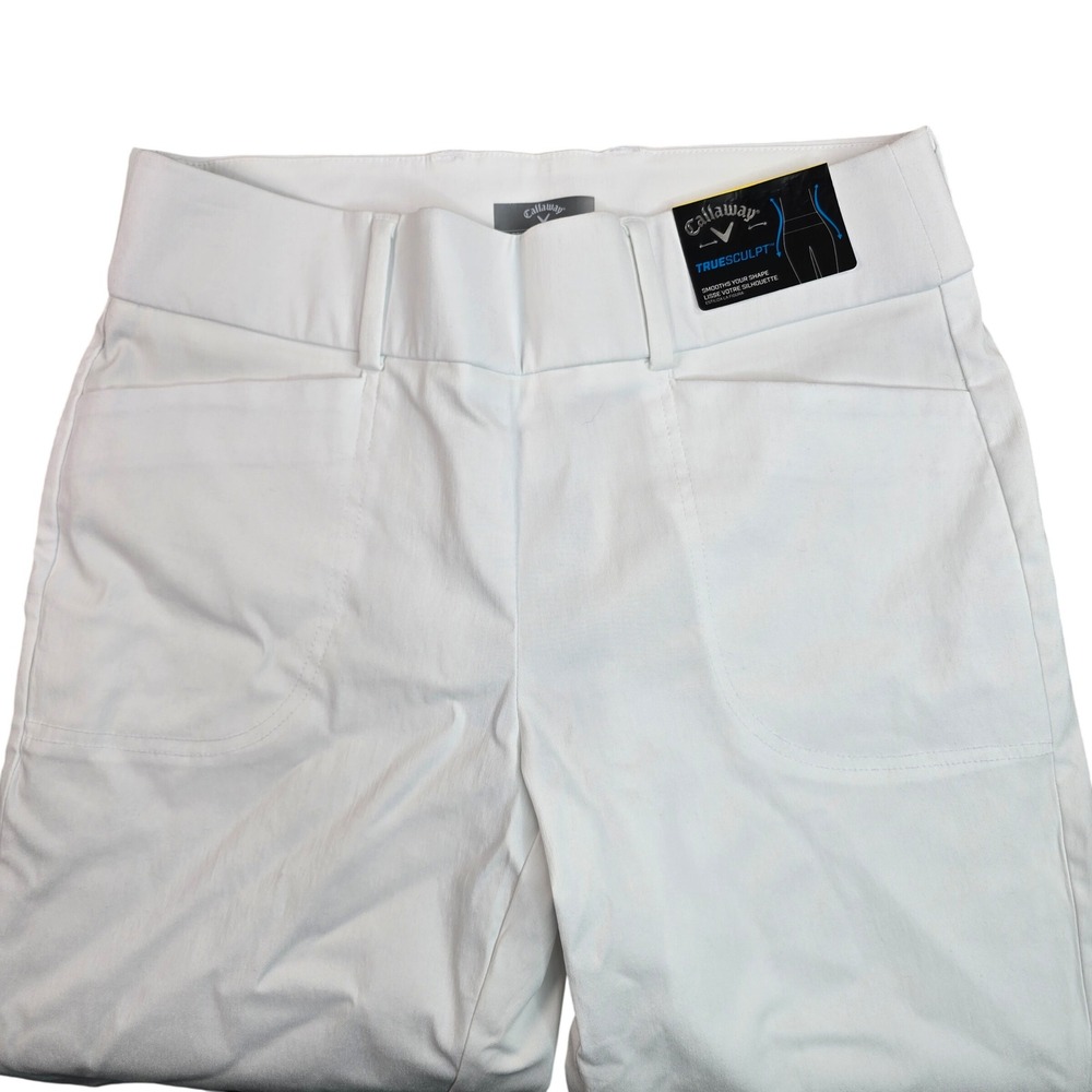 Callaway TrueSculpt Womens White Golf Pants Opti-Dri Pull On Size M x 32